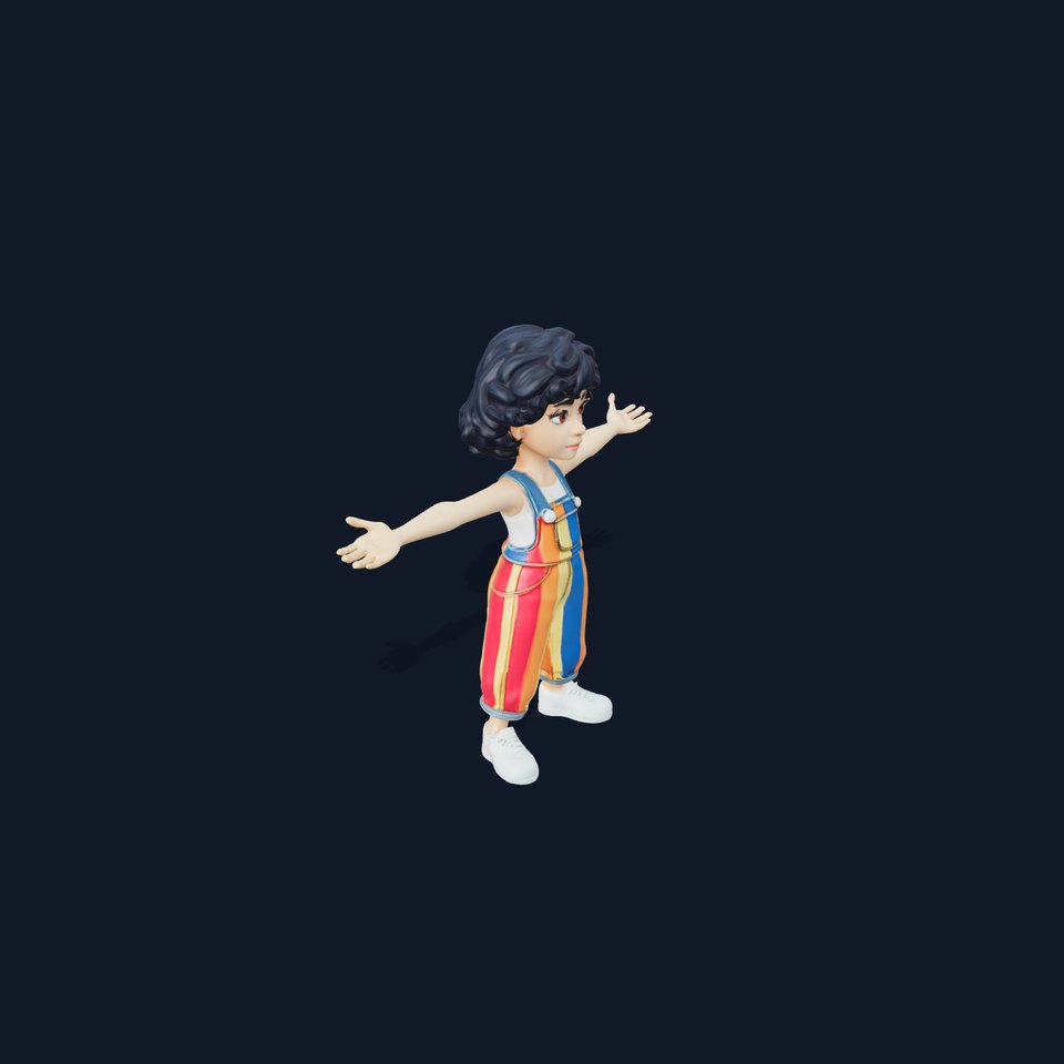 Colorful Overalls Character model pack